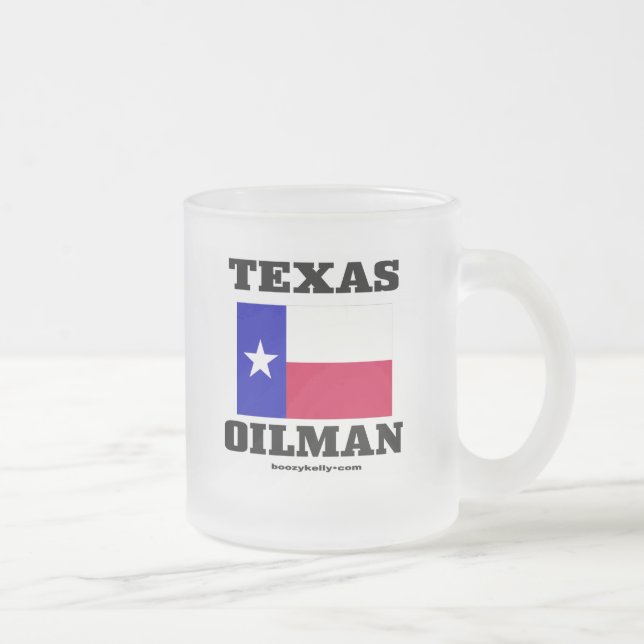 Expert pétrolier du Texas, tasse en verre givré (Droit)