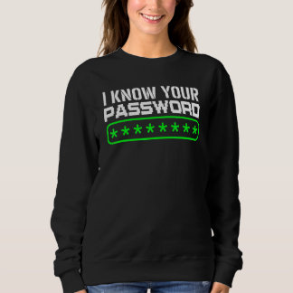 Experte für Cybersicherheit IT-Hacker   Ich kenne  Sweatshirt