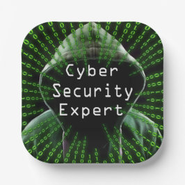 Experten für Cybersicherheit Pappteller