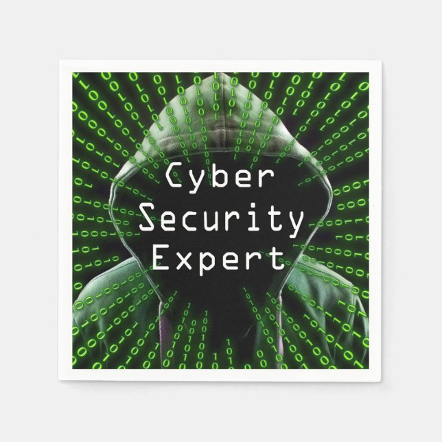 Experten für Cybersicherheit Serviette (Vorderseite)