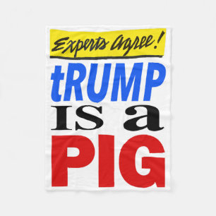 Experten sind sich einig, Trump ist ein Schwein Fleecedecke