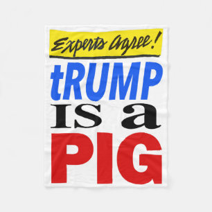 Experten sind sich einig, Trump ist ein Schwein Fleecedecke