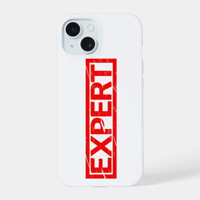 Experten-Stempel iPhone 15 Hülle (Rückseite)