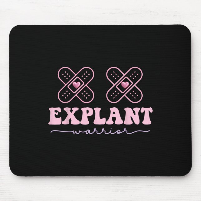 Explantate Brust Implant Krankheit Krebs Bewusstse Mousepad (Vorne)