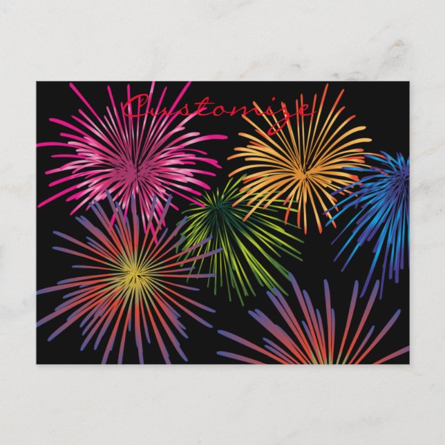 Explodieren von Fireworks Thunder_Cove Postkarte (Vorderseite)