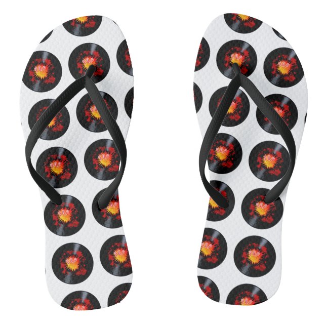 Explodieren von Pop-Musik lange Spielrekorde Flip Flops (Fußbett)