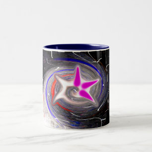 Explodierende kosmische Blase Zweifarbige Tasse