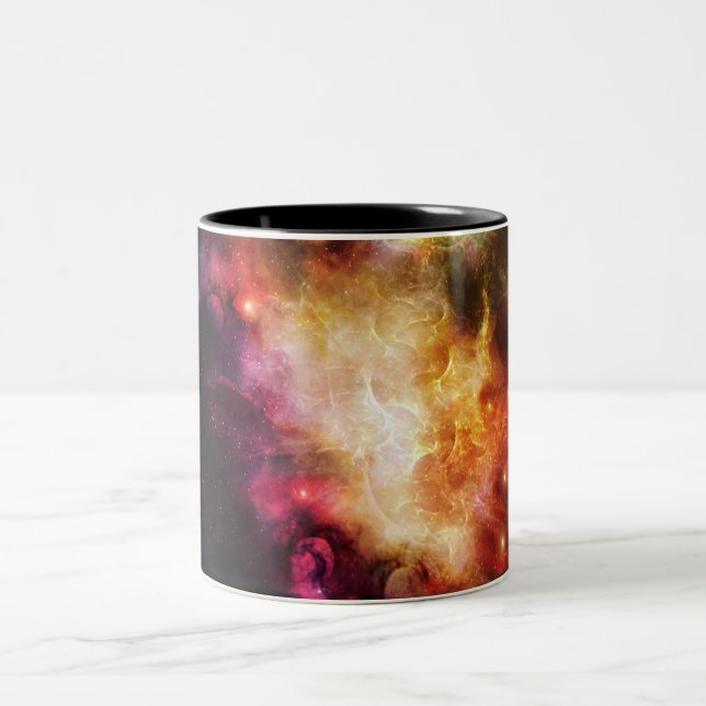 Explodierender Nebelfleck Zweifarbige Tasse (Mittel)