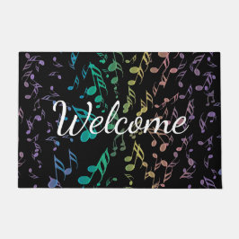 Explodierender Regenbogen merkt Musik-Fußmatte Fußmatte