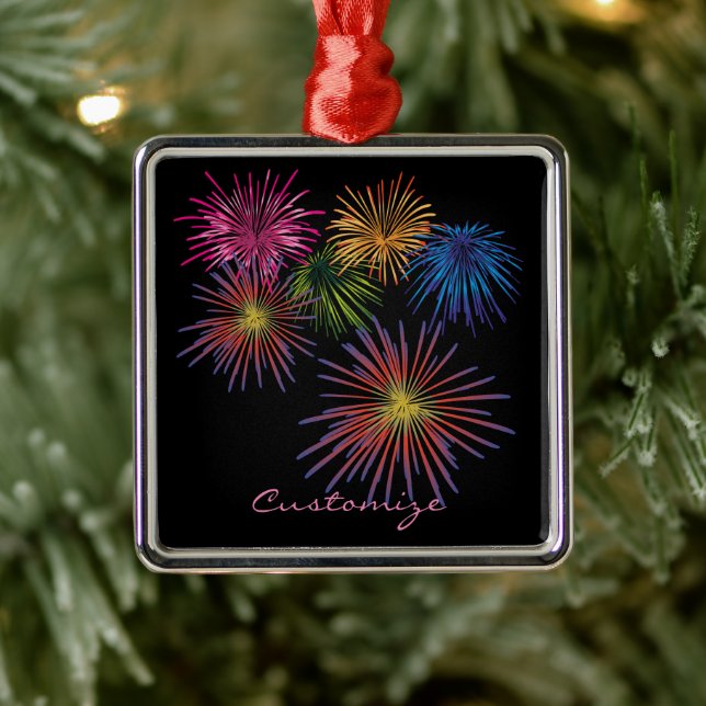 Explodierendes Feuerwerk Thunder_Cove Keramik Orna Ornament Aus Metall (Baum)