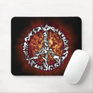 Explodierendes Friedenszeichen Mousepad