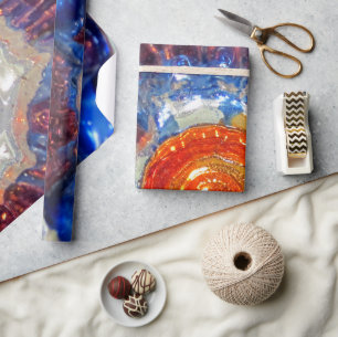 Explodierendes Kosmos Art Glass - Van Gogh Orange Geschenkpapier