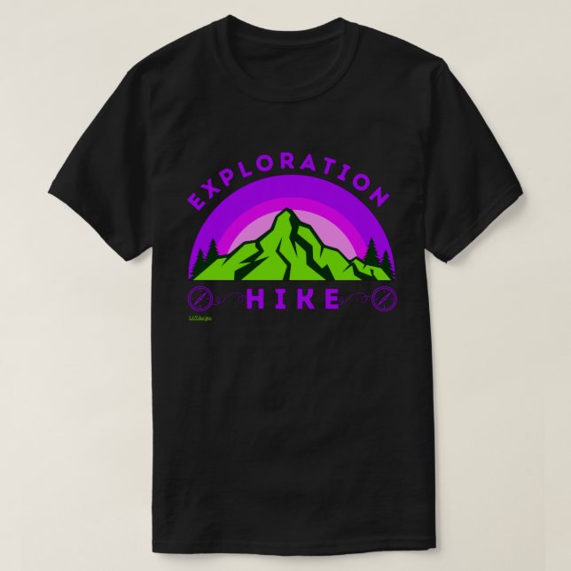 EXPLORATION WANDERN Bergsteiger Geschenk T-Shirt (Design vorne)