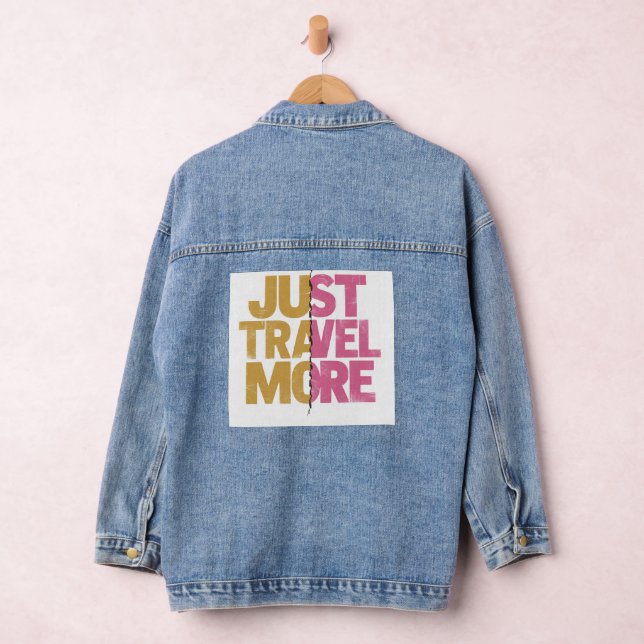 "Explore & Dream Typography" Jeansjacke (Hangar)