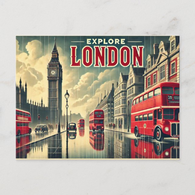 "Explore London" Postkarte (Vorderseite)