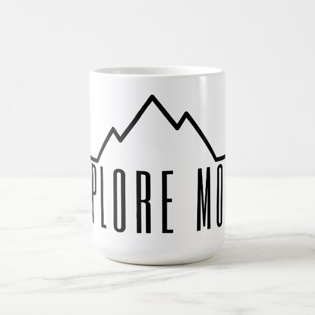 Explore More Minimalist Mountain Coffee Mug (Centre)
