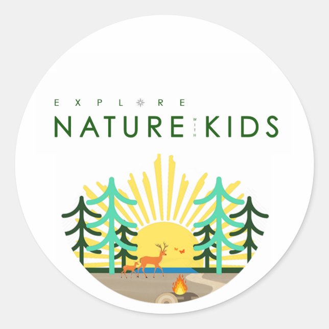 Explore Nature with Kids Logo Sticker (Vorderseite)
