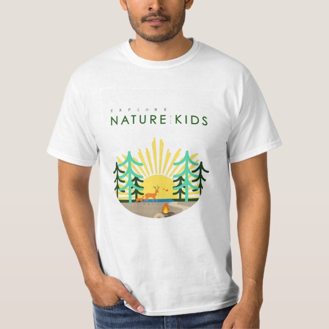 Explore Nature with Kids Mens TShirt Graphic (Vorderseite)