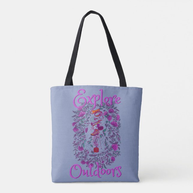 Explore Outdoors Nature Camping Trip tote Tasche (Rückseite)