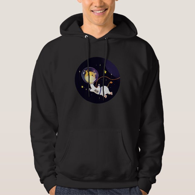 Explore the Universe Cute Baby Giraffe Astronaut G Hoodie (Vorderseite)