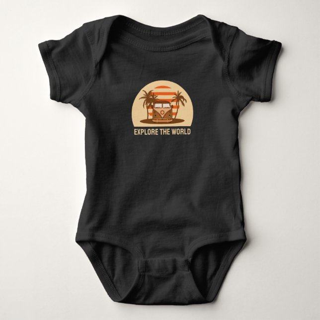 Explore The World Baby Strampler (Vorderseite)
