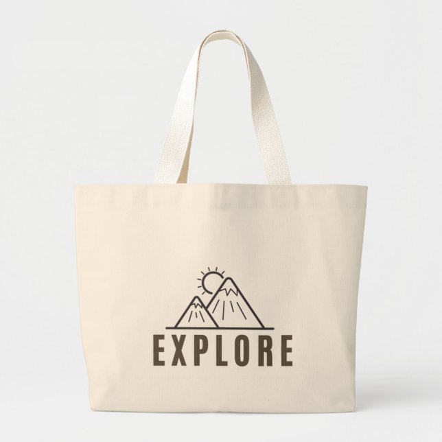 EXPLORE Vacation Travel Weekend Tote Bag  Jumbo Stoffbeutel (Vorne)