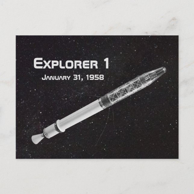 Explorer 1 Satellit Postkarte (Vorderseite)