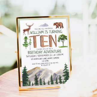 Explorer Adventure Boys 10. Geburtstag Einladung