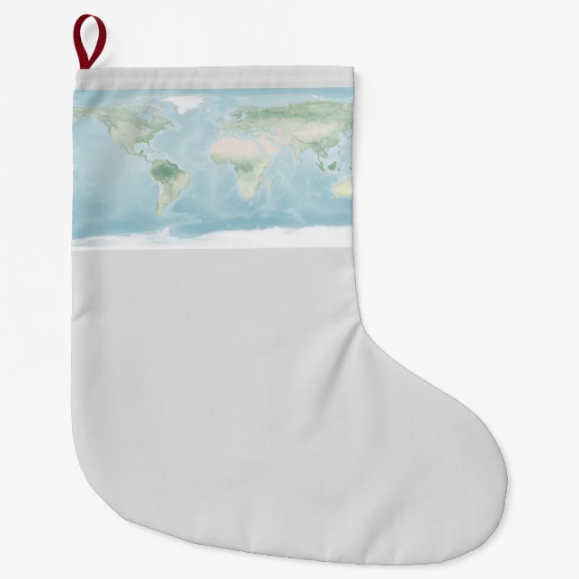 Explorer-Karte der Erdoberfläche Großer Weihnachtsstrumpf (Vorderseite)