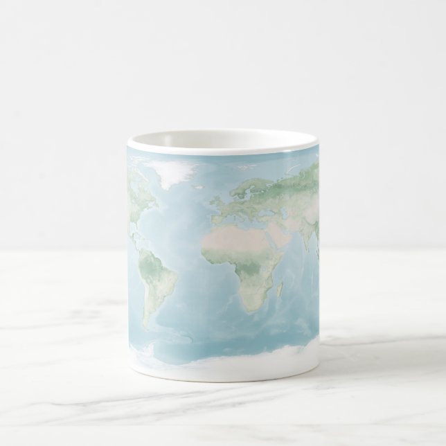 Explorer-Karte der Erdoberfläche Kaffeetasse (Mittel)