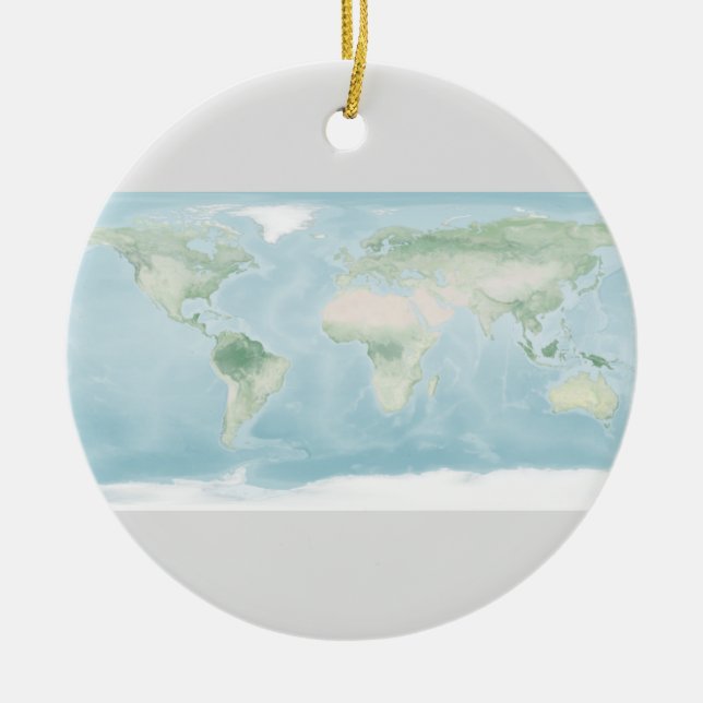 Explorer-Karte der Erdoberfläche Keramik Ornament (Vorne)