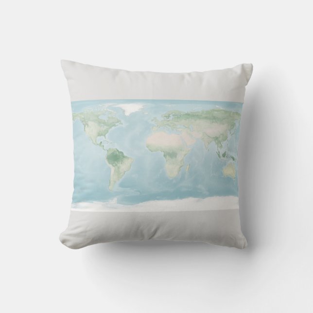 Explorer-Karte der Erdoberfläche Kissen (Vorderseite)