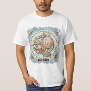 Explorer-Karten-T-Shirt T-Shirt