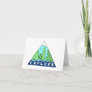 Explorez la carte vierge de note de montagne de