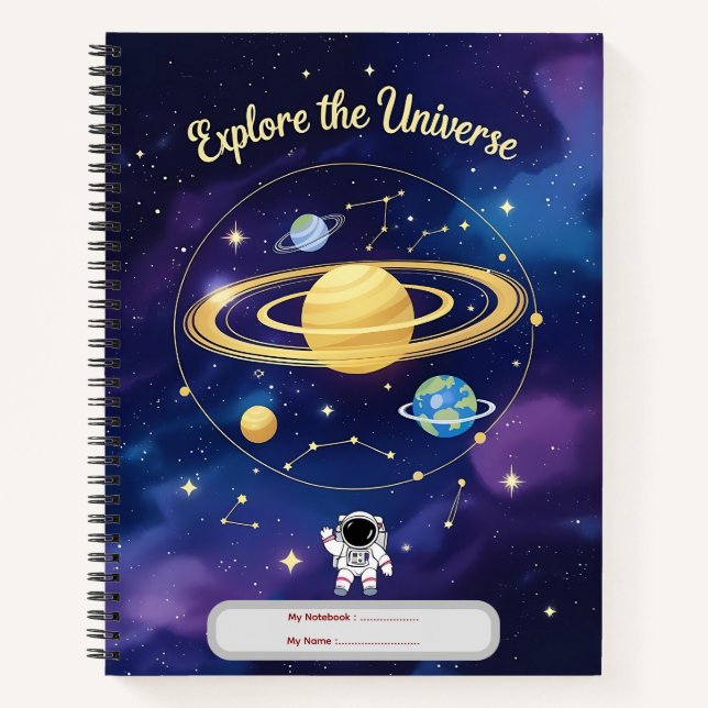 Explorez l'univers - Couverture Carnet astronomiqu (Devant)