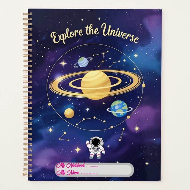 Explorez l'univers - Couverture Carnet astronomiqu (Devant)