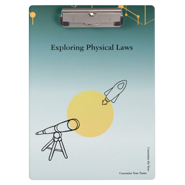 Exploring Physical Laws Clipboard Klemmbrett (Vorderseite)