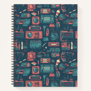 Explosion aus der Vergangenheit: Technik der 80er Notizbuch