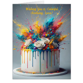 Explosion de joie - Joyeux gâteau d'anniversaire