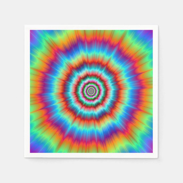 Explosion de serviettes jetables en bleu et orange (Devant)