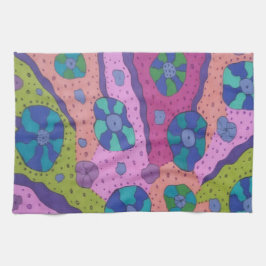 Explosion der Abstrakten Farbe Geschirrtuch