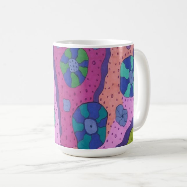 Explosion der Abstrakten Farbe Kaffeetasse (VorderseiteRechts)