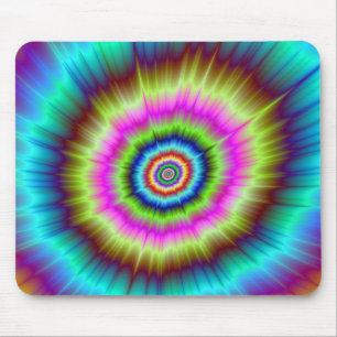 Explosion der gefärbte Krawatte Mousepad