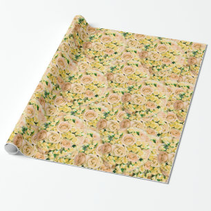Explosion der Gelben Rose-Bouquet-Blume Geschenkpapier