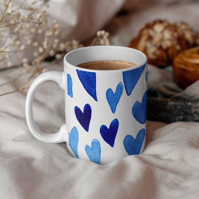 Explosion der Valentinstag - blau Kaffeetasse (Von Creator hochgeladen)
