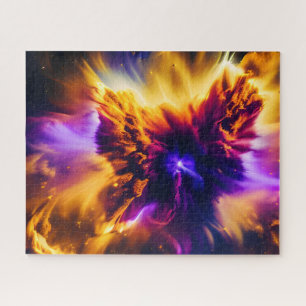 Explosion des kosmischen Blauen und Lila Nebels im
