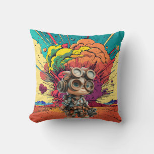 Explosion des mechanischen Cartoon Kissen