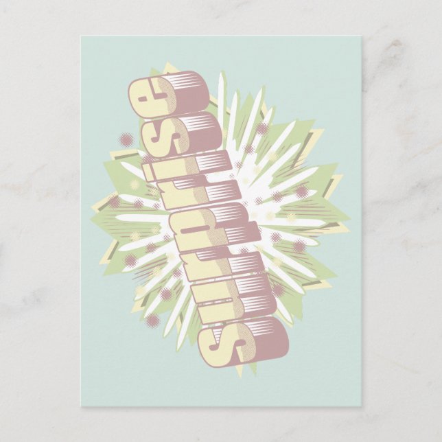 Explosion einer überraschenden Onomatopoese Postkarte (Vorderseite)