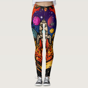 Explosion eines Raumschiffs Leggings