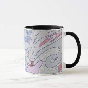 Explosion im Weltraum, Tasse Abstrakter Kunst